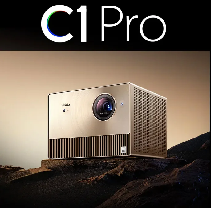 Vidda C1 Pro Video 4K Full Triple Laser Projector with 3600 ANSI Lumens Full Auto Focus 240HZ for Home Cinema Full 3D Projectors