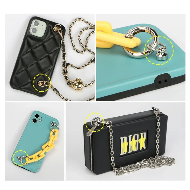 10 مجموعات من سبائك الزنك الكرة ترصيع المسامير D الدائري لحقائب اليد الجلدية محفظة كروسبودي الحرفية #5