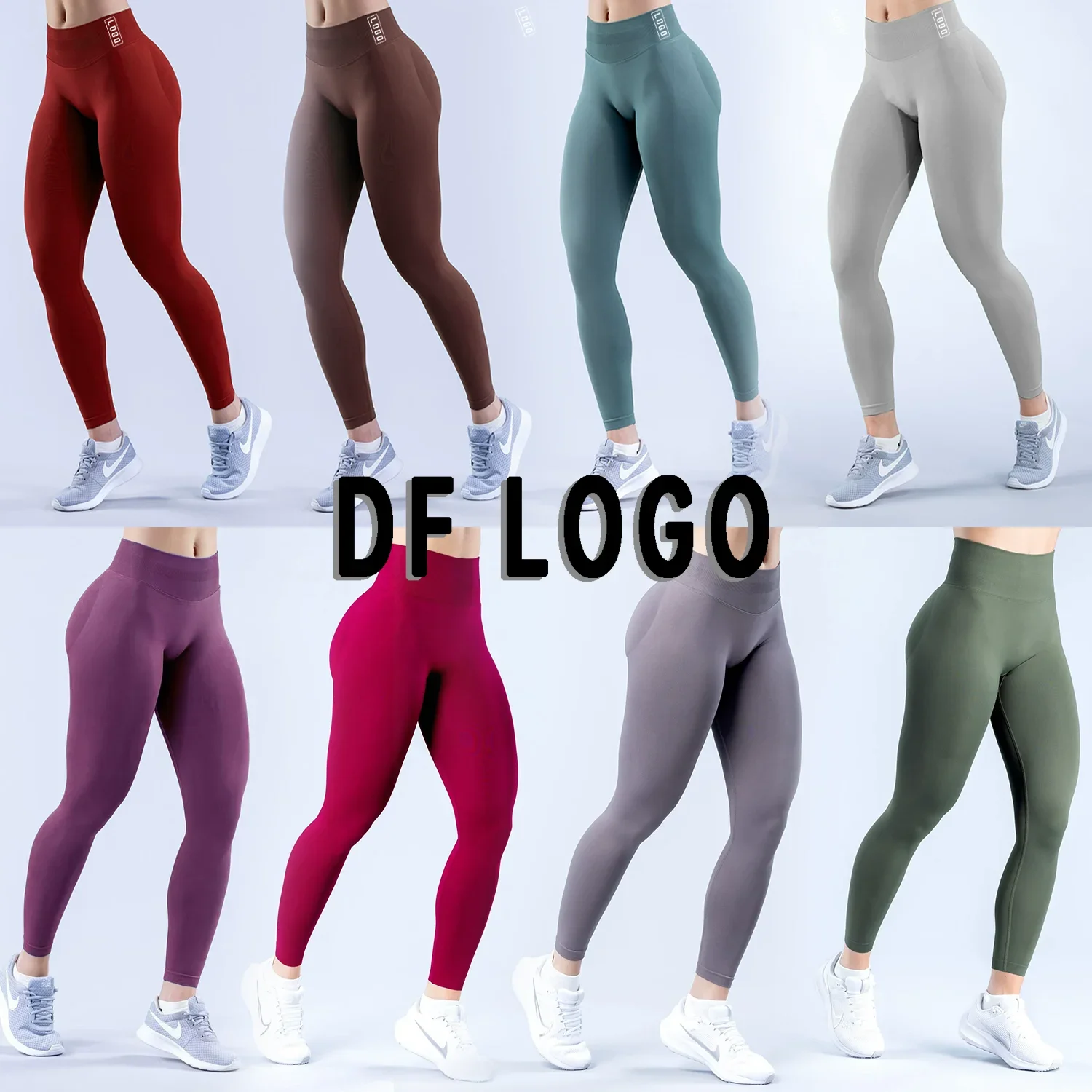 DF Impact Leggings with Logo Women Seamless Yoga Pant High Quality Leggings Low Ribbed Fitness Pants High Stretch Fitness Tights