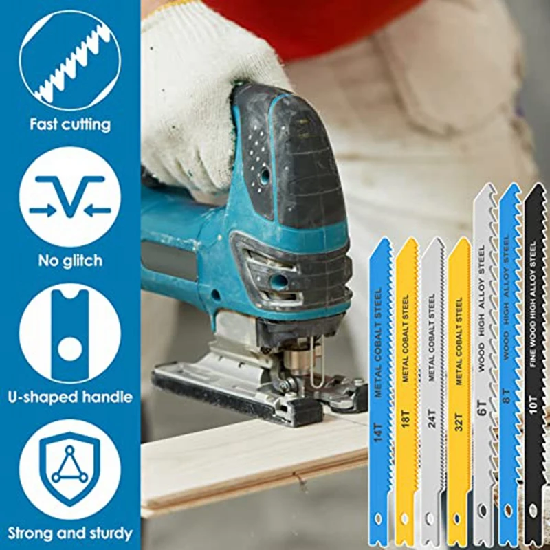 24Piece High Assorted Saw Blades Jig Saw Blade Includes 6T 8T 10T 14T 18T 24T 32T For Wood Metal Plastic Cutting