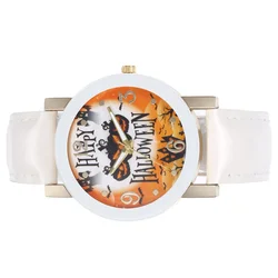 Quartz Watches Halloween Women Fashionable Holiday Atmosphere Pumpkin Witch Castle Unique Belt Miss