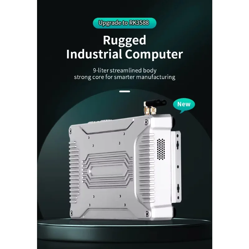 RK3588 Octa-Core 8G+64G Emmc Industrial Computer Linux Android 13 Industrial Mini PC with Card Wifi Dual LAN Rs232 Rs485