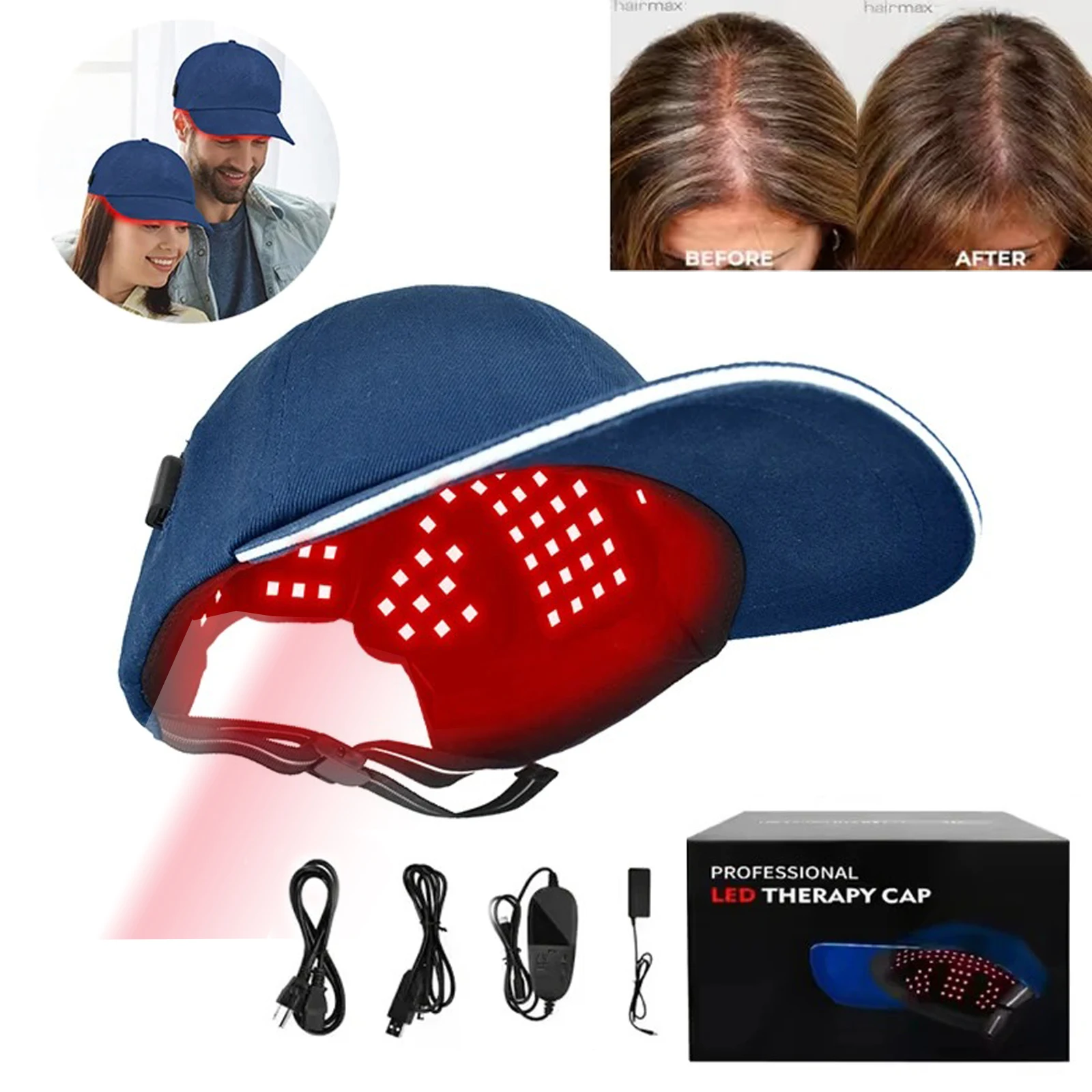 

Infrared Hat 630nm 850nm 940nm Led Red Light Therapy Device Laser Treatment Machine Cap for Hair Loss Hair Regrowth Instrument