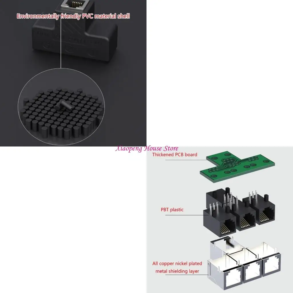 Telephone Splitter Adapter 3 Way/4Way Junction Box Lossless Transmission RJ11 6P6C splitter Phone line splitters 77JC