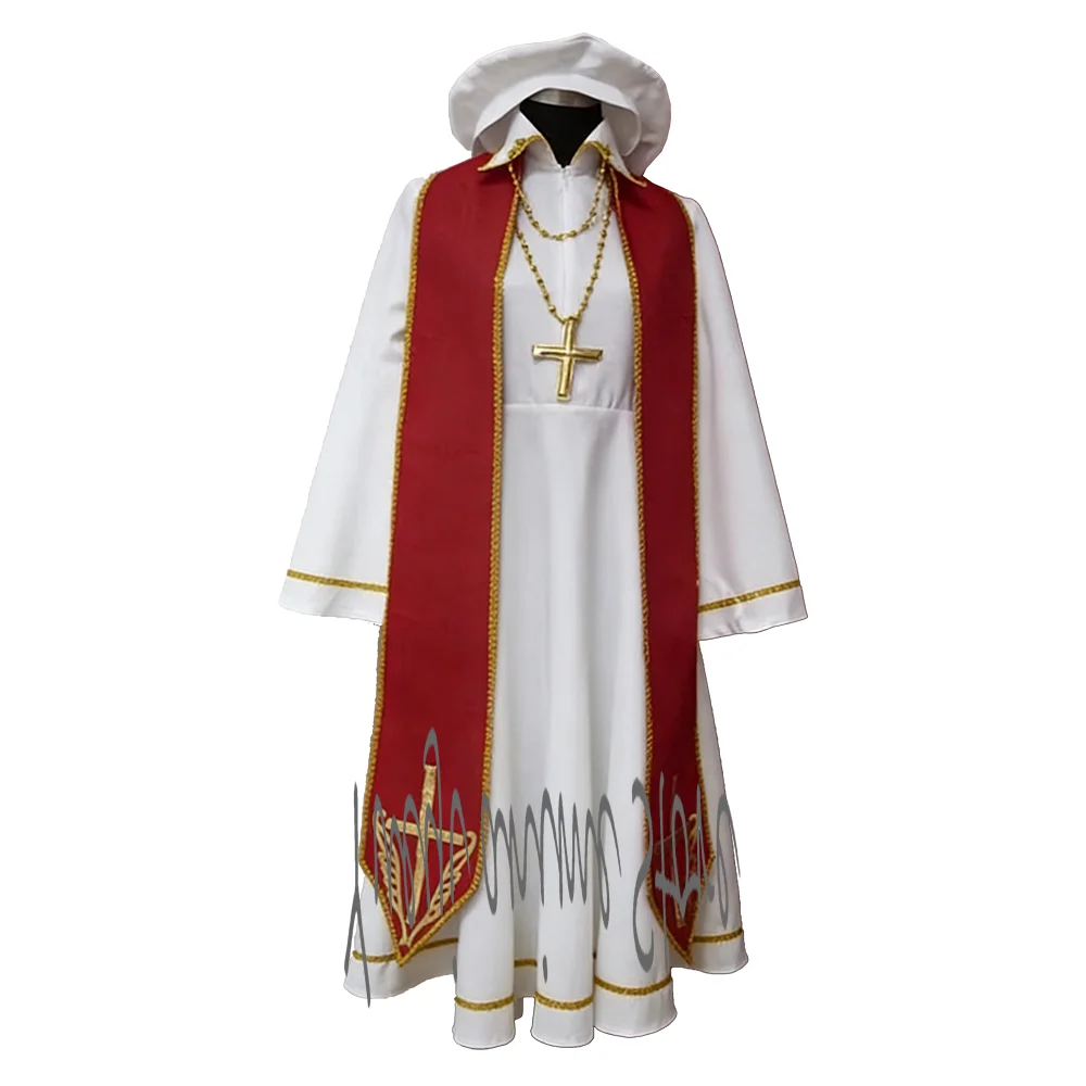 

customized-Anime Hetalia Italy Twins Vatican Church Cosplay Outfit Uniform Halloween Party Costume Full Set Suit