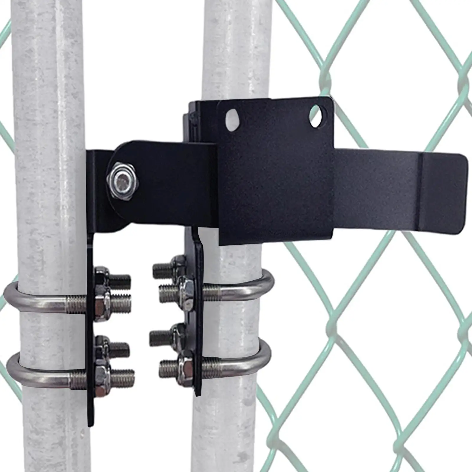 Farm Gate Latch Chain Link Fence Double Gate Latch Lockable Heavy Duty Hinges Strong Connection Hardware for Outdoor Barn