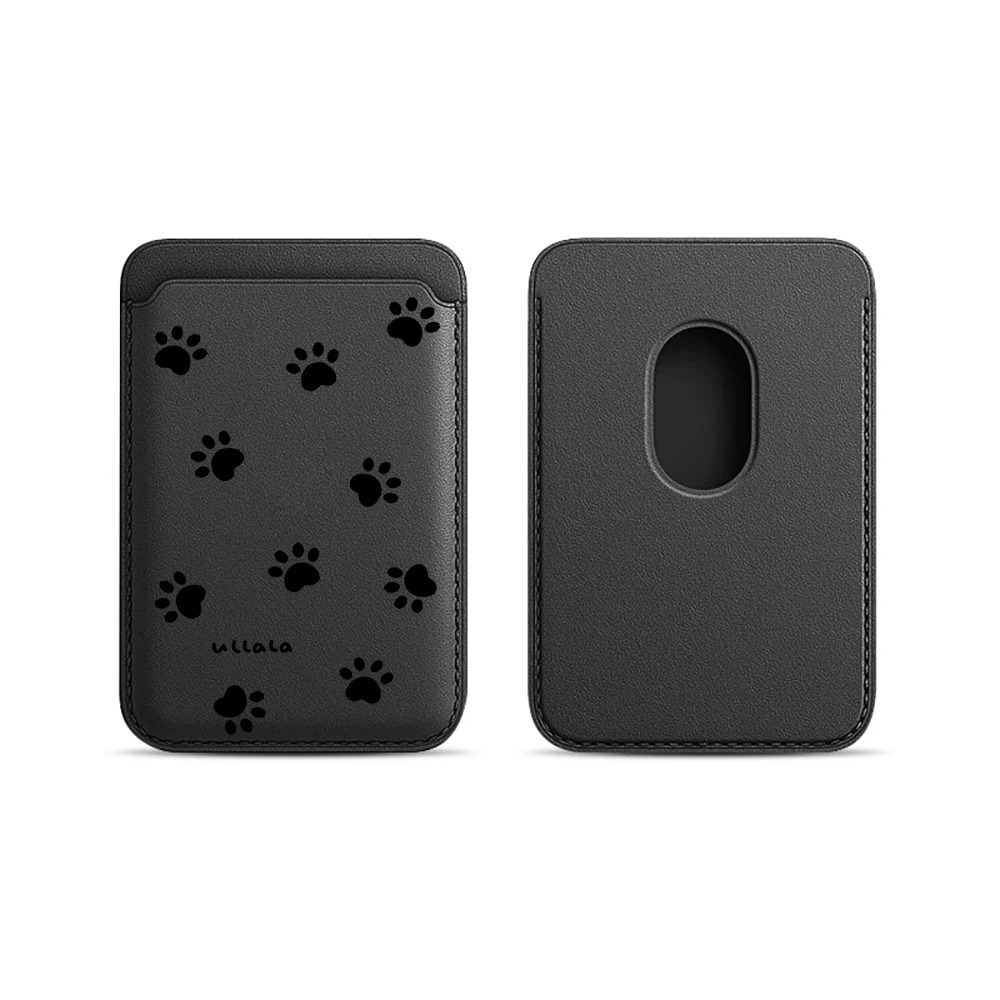Katzen- und Hundepfoten-Leder-Kartenetui Handyhülle Kartenhalter für Magnetische Hülle Geeignet für alle iPhone Magsafe Karten-Handy-Rückseiten-Taschen – Detail 14