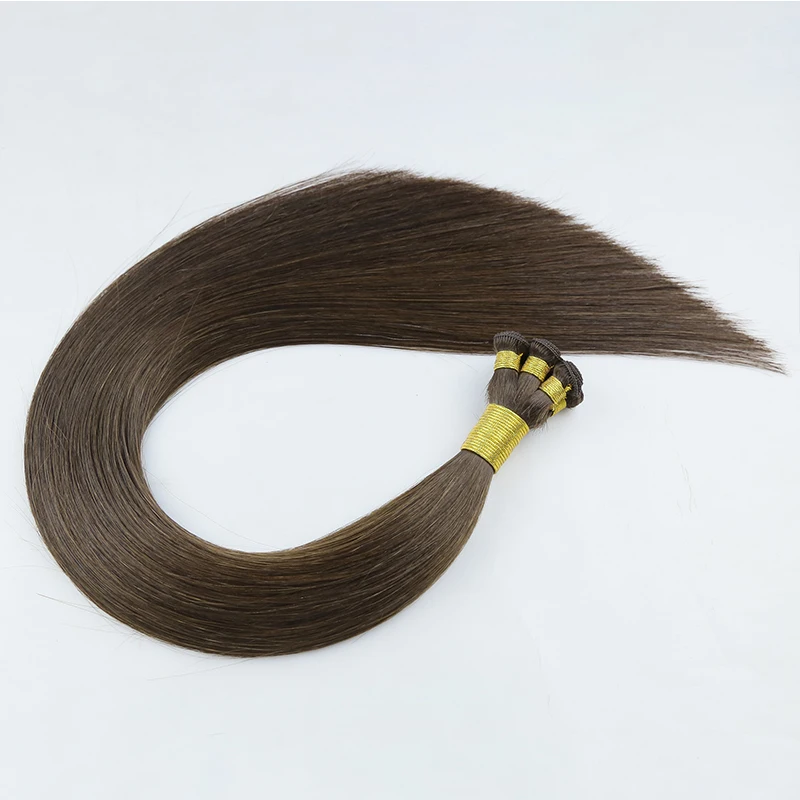 Best Quality Raw Virgin Hand-tied Weft Human Hair Bundles Remy Brazilian Hair Weave Human Hair Bundles 18-24INCH Human Hair