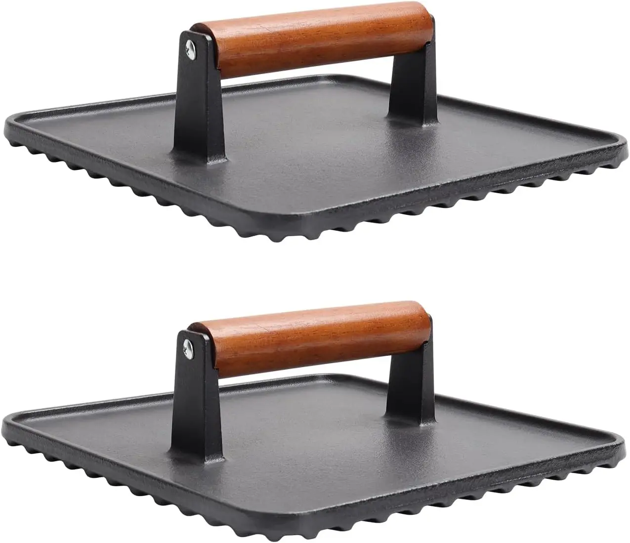 

10-дюймовый квадратный чугунный пресс для бургеров, пресс-гриль для смеш-бургеров, аксессуар для грилей Blackstone, Pitboss, Flat Top