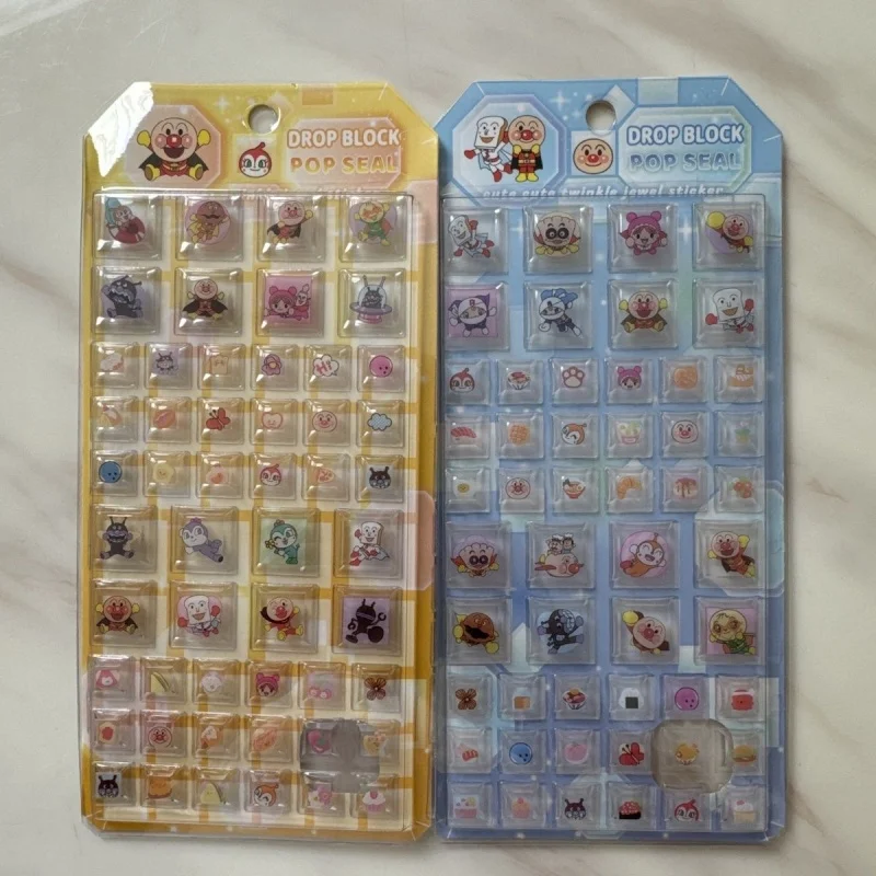 NEW 2026 2/10Pcs Anime Anpanman Shokupanman 3D Solid Sticker Charm Making Couple Gift