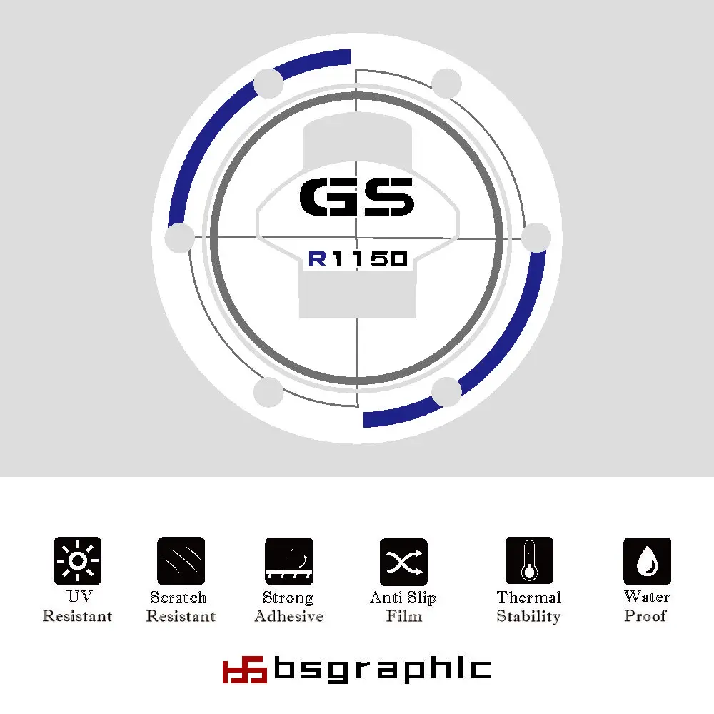Fuel cap anti slip sticker declas protection for Fuel cap protection for BMW R1150GS R 1150 GS ADV 2000 2001 2002 2003 2004 image 6