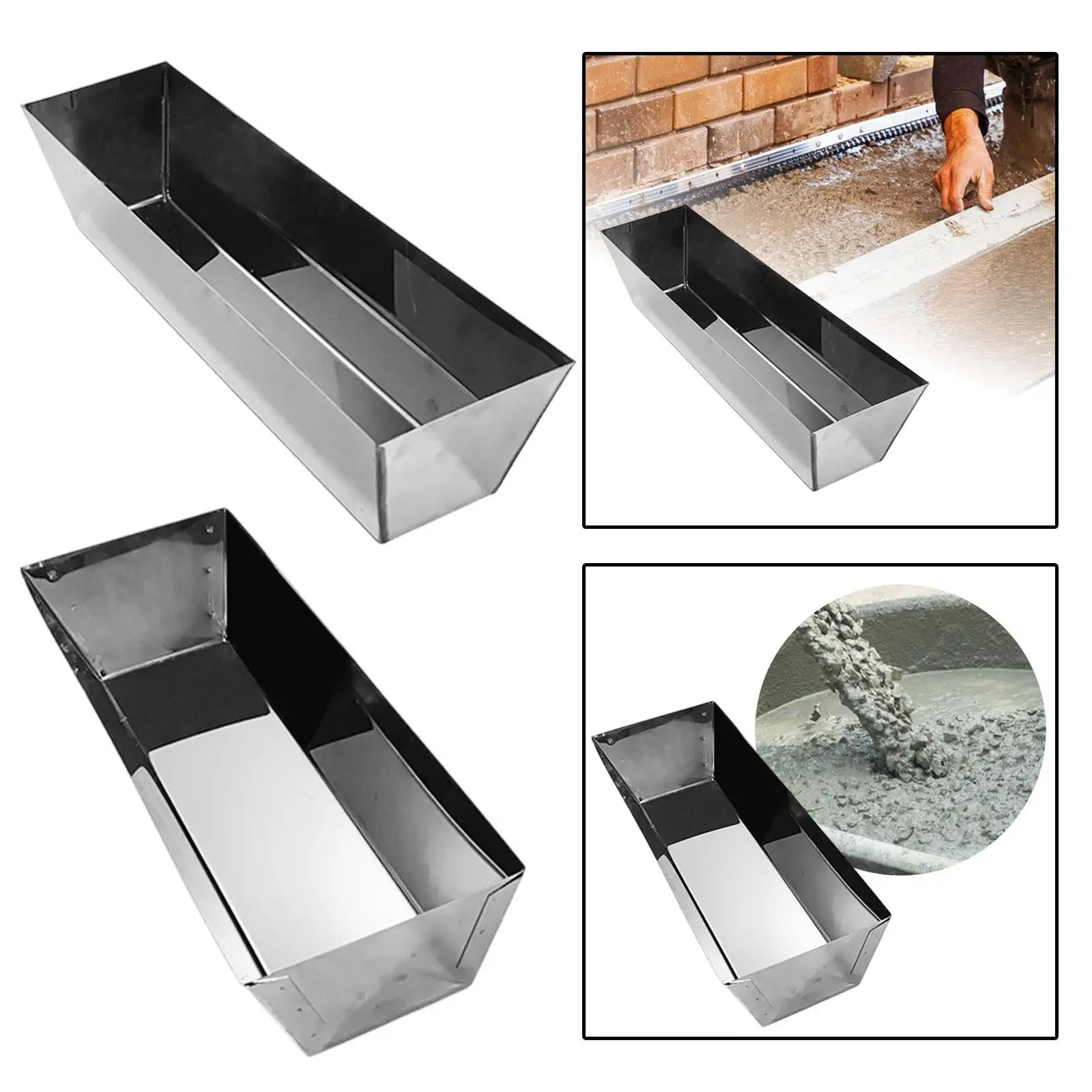 Steel Mud Pan Sheared Edges Practical Easy Clean Ergonomic Drywall Mud Pan