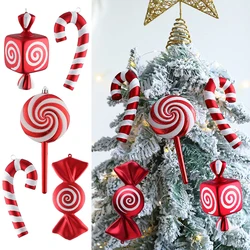 Big Size Candy Shape Christmas Tree Ornaments Hanging Candy Canes Lollipop Tree Balls Navidad Natal Noel Christmas Decorations