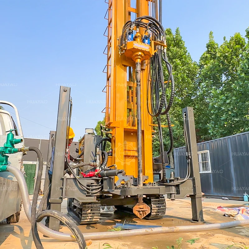 Hydraulic Crawler 400m 300m 200m 100m Pneumatic Water Well Drilling Rig Water Borehole Drilling Machine