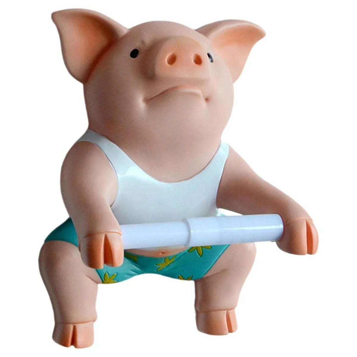 Pig Funny Toilet Paper Holder Wall Sculpture Wall Mount Animal Figurine Toilet of Roll Organizer for Bathroom KitchenT98C