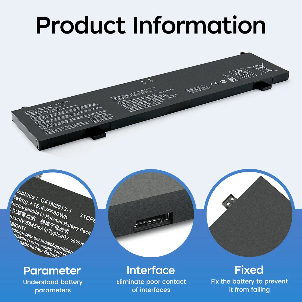 90Wh C41N2013 C41N2013-1 Laptop Battery For ASUS ROG Strix G513 G513IM G713 G713IM G713QM Rog G533 G533QM G533QR G733ZM