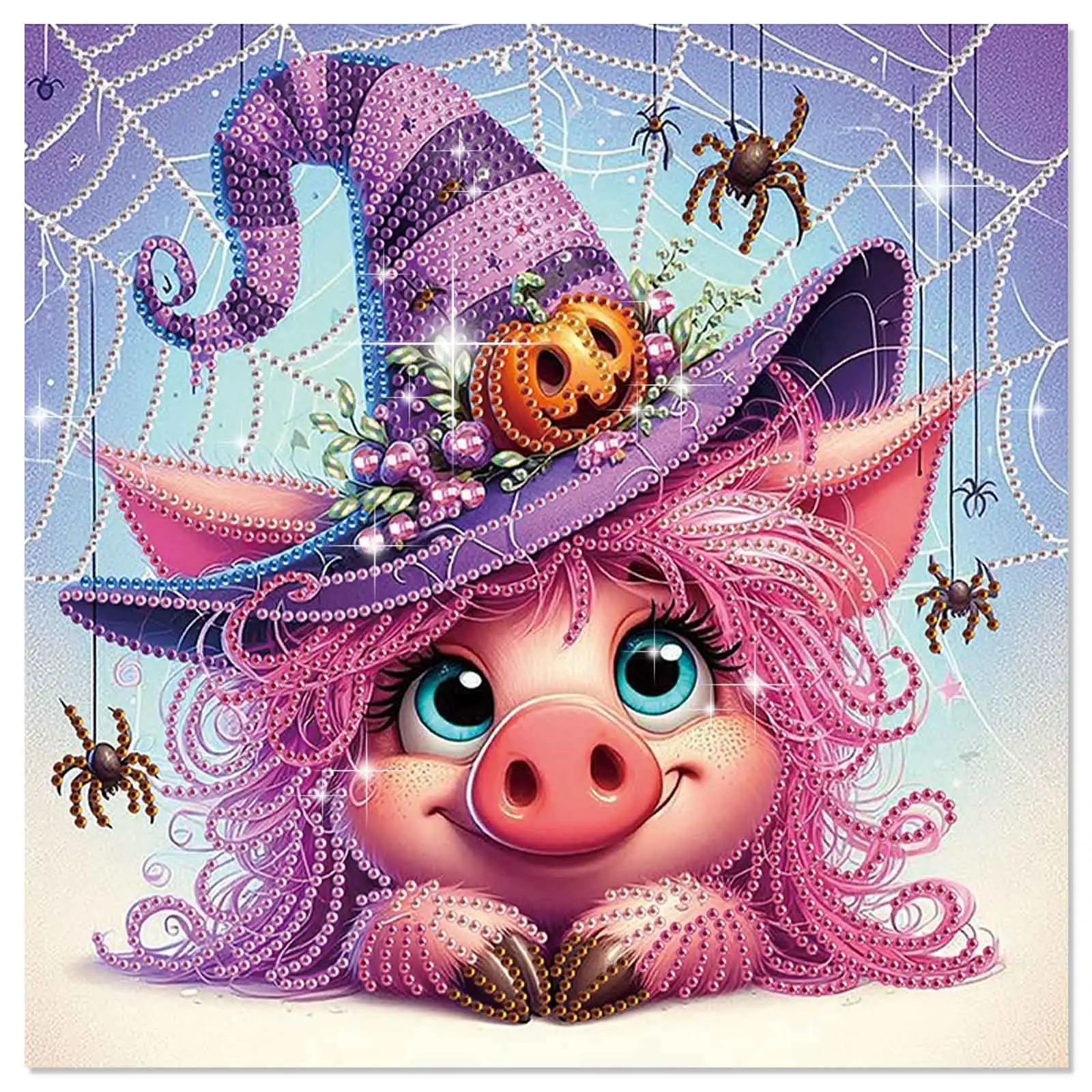 Kit de pintura de arte de diamante para adultos principiantes, tema de Halloween, diamante de cristal de forma especial para decoración de pared del hogar, regalo hecho a mano