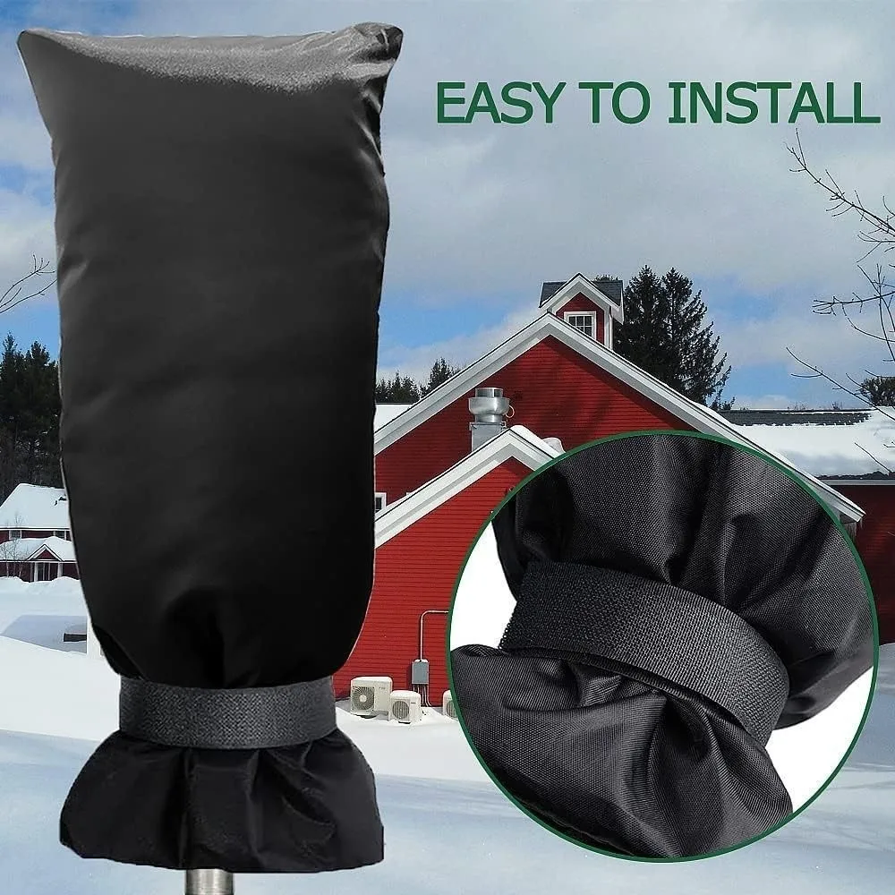Waterproof Faucet Cover Oxford Cloth Freeze Protection Faucet Tap Protector Reusable Frost-proof Faucet Freeze Protection Covers