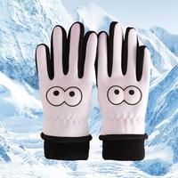 Flexible Grip Snow Gloves Winter Kids Ski Gloves Windproof Cartoon Snow Gloves for Weather Waterproof Thermal for Snowboarding