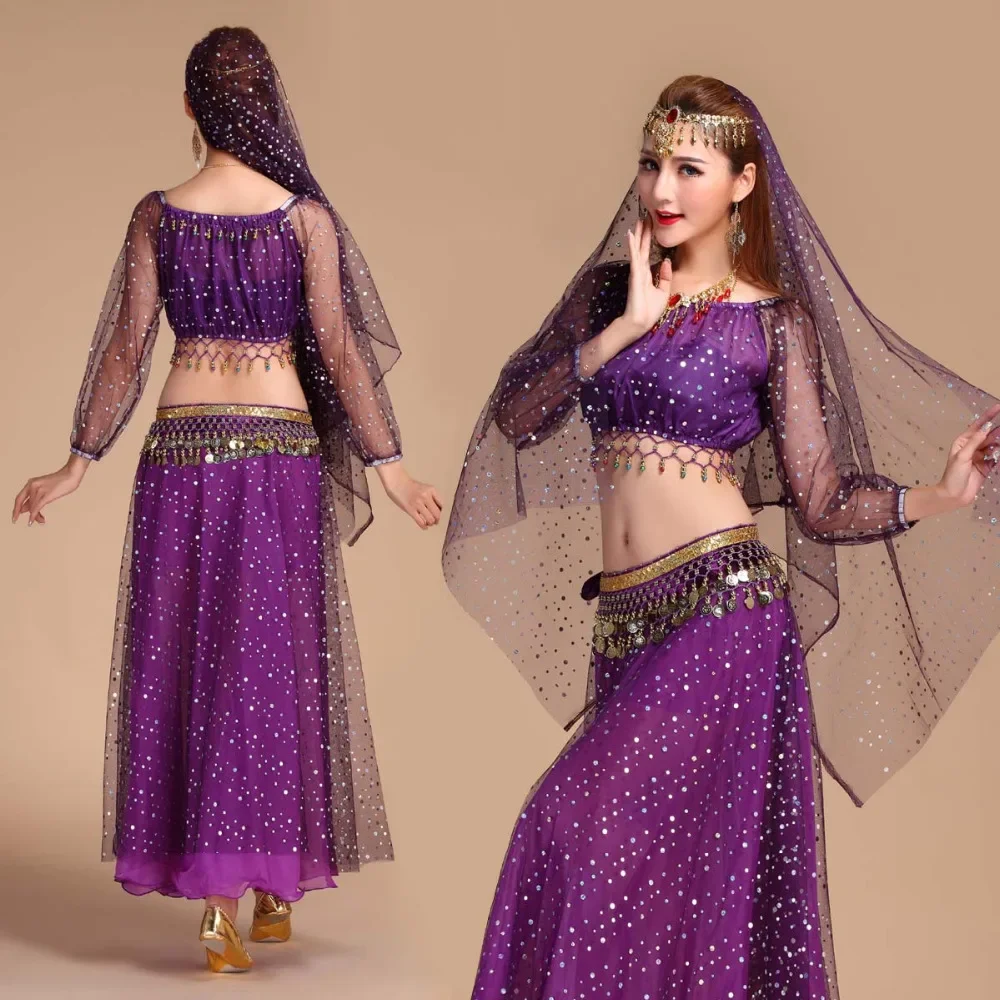 Luxury Indian Dance Costumes Sets Stage Performances Dress Orientale Belly Dance Costume Set For Women Oriental Dance Costumes