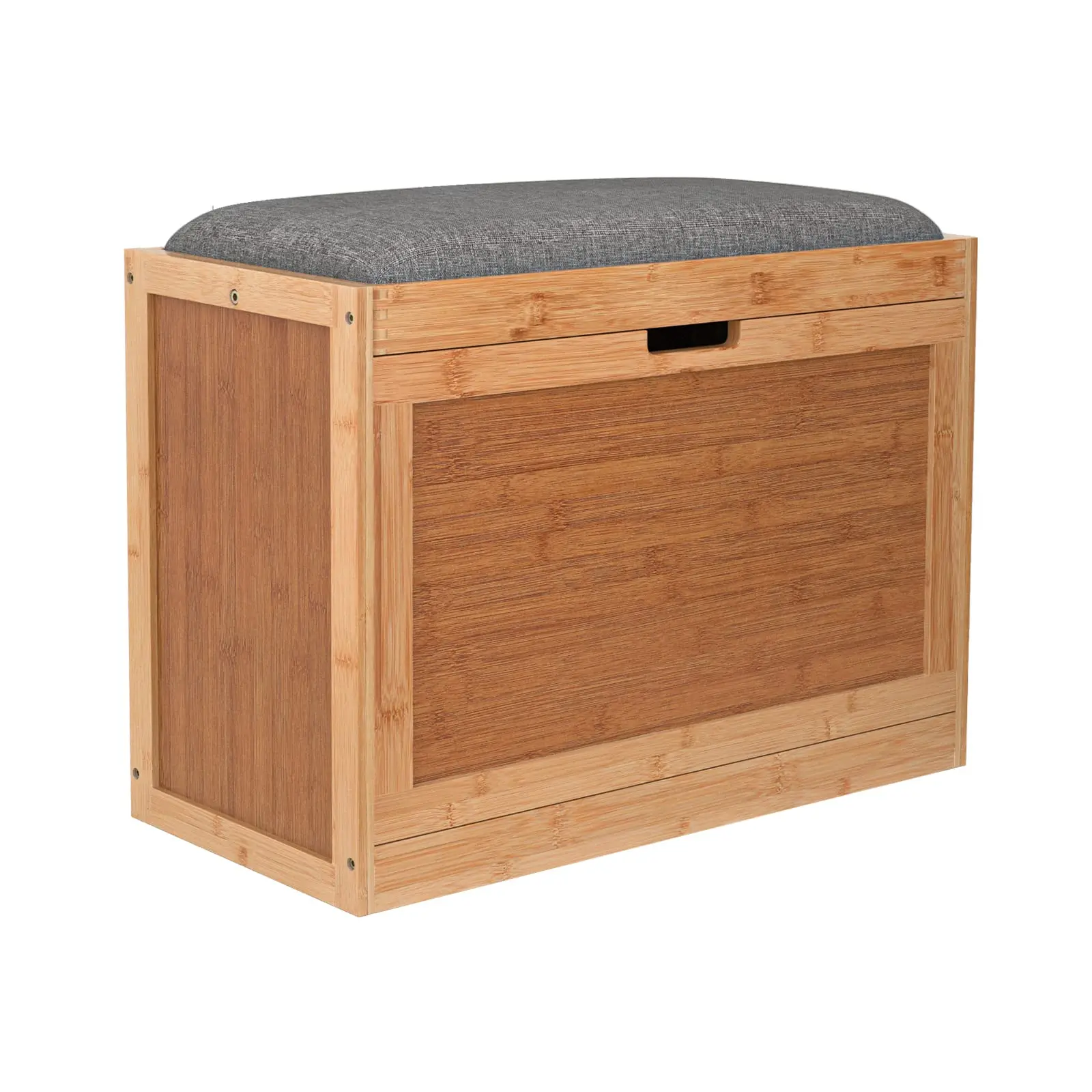 

Storage Table with Flip Drawer Hidden Shoe Locker Bamboo Shoe Cabinet