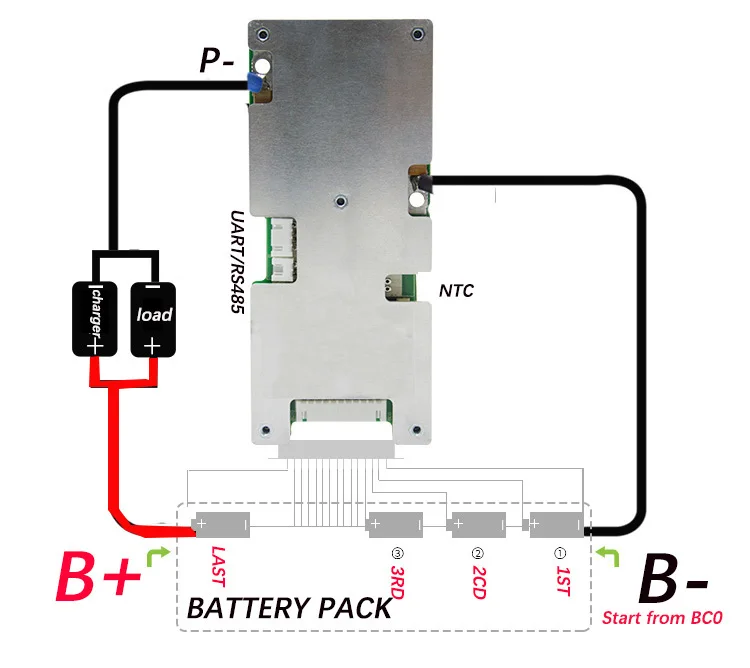 BMS 13S 60A/50A/40A/30A bms Li-ion smart bms pcm with android bluetooth-compatible app UARTbms wi software (APP) monitor