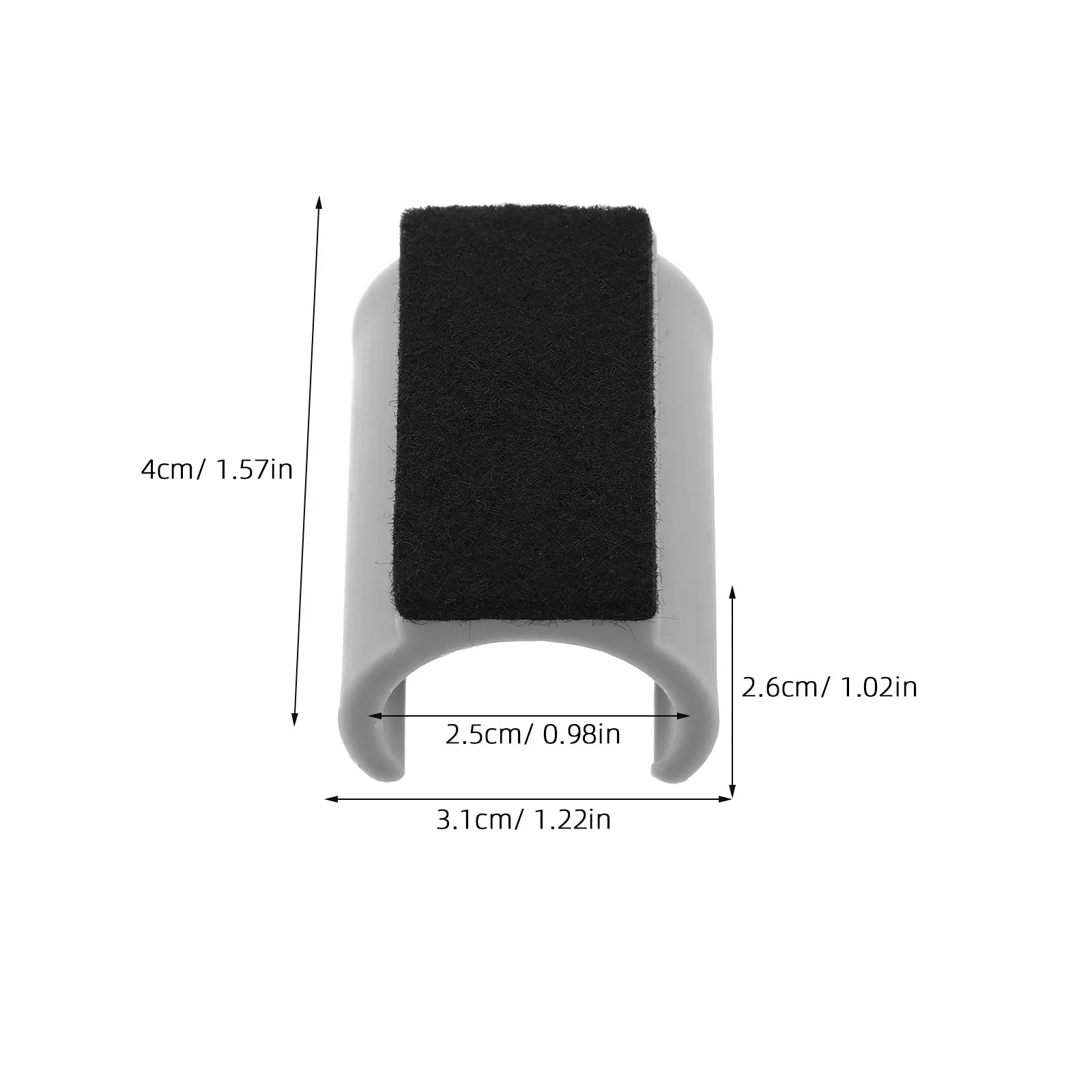 8Pcs Wool Felt Pad Chair Leg Protectors U Shaped Furniture Feet Caps Anti Scratch Floor Glides for Bow Round Tube Legs Grey