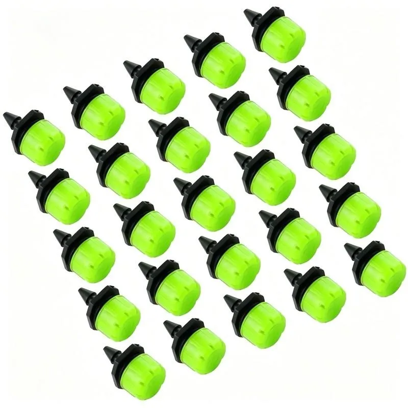 64 pcs Green-Hole Design 8-Hole Drip Emitters, great for Garden Balcony Watering, Adjustable Flow Control