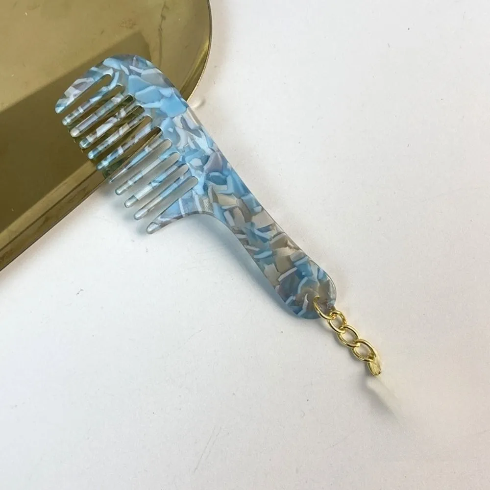 Cute Small Comb Keychain Versatile Colorful Pocket Detangling Brush Simple Portable Hairbrush Backpack Pendant Travel Essentials