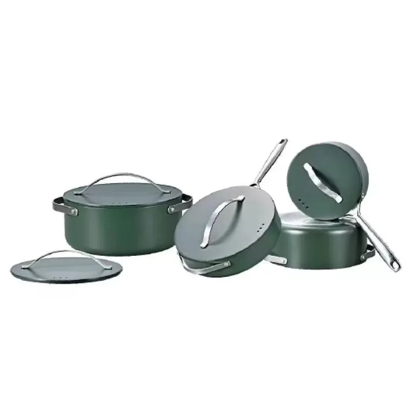 Cooking casserole 8-piece set Heatable kitchen Cooking pot Casserole New hot sale Non-stick cookware set