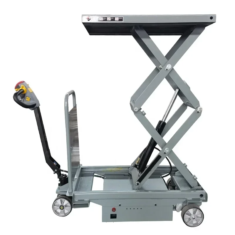 Electric Mobile Lift Table Easy to Move and Control Portable Mobile Platform Use Indoor or Outdoor Turntable Lift Table