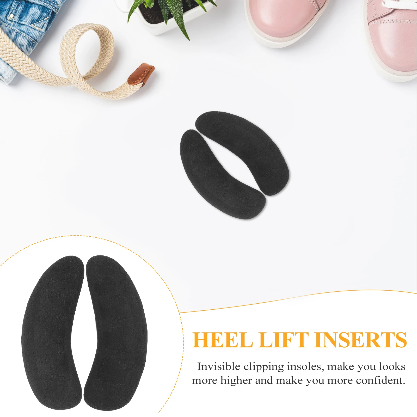 

3 Pairs Anti wear Stickers for High Heels Protectors Women Shoes Black Flannel Gel Cushion Invisible Slip resistant Sweat