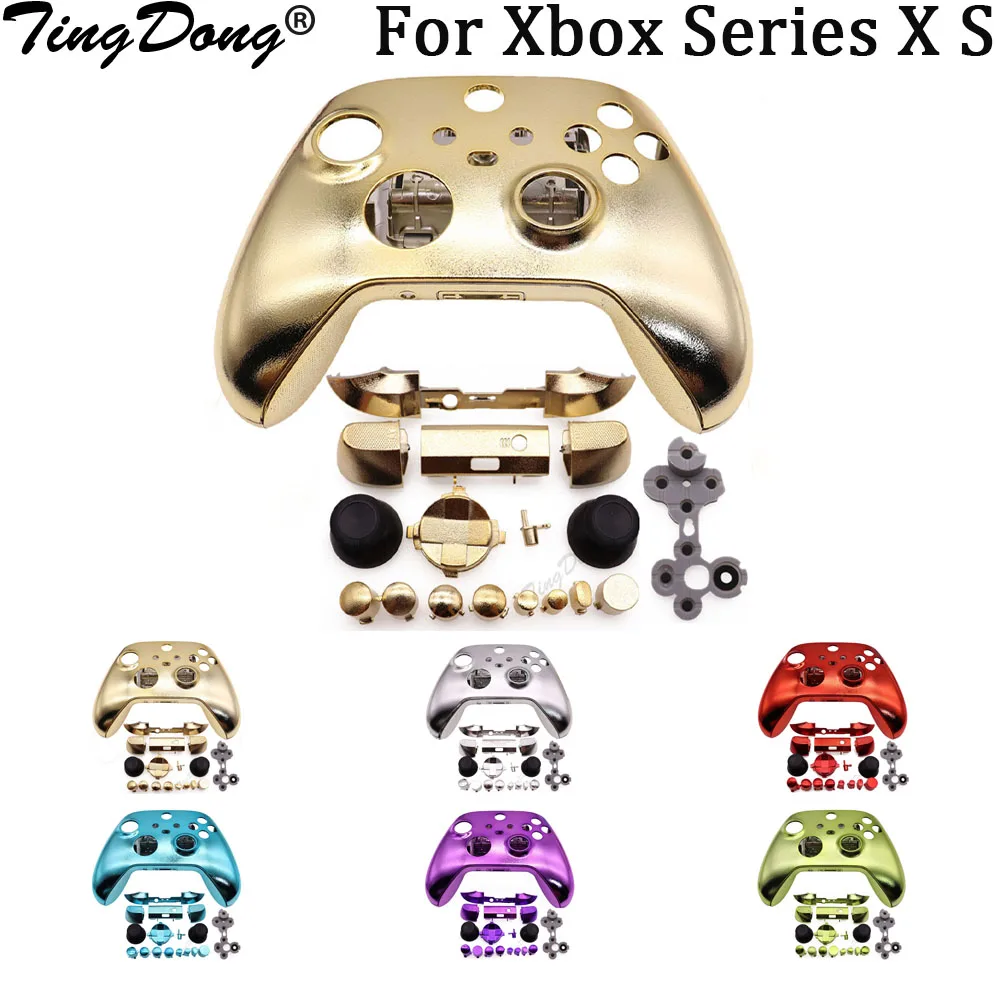 1 Set For Xbox Series X S Controller Protective Cover Shell Front After the shell Case and Full set Buttons & Conductive Rubber