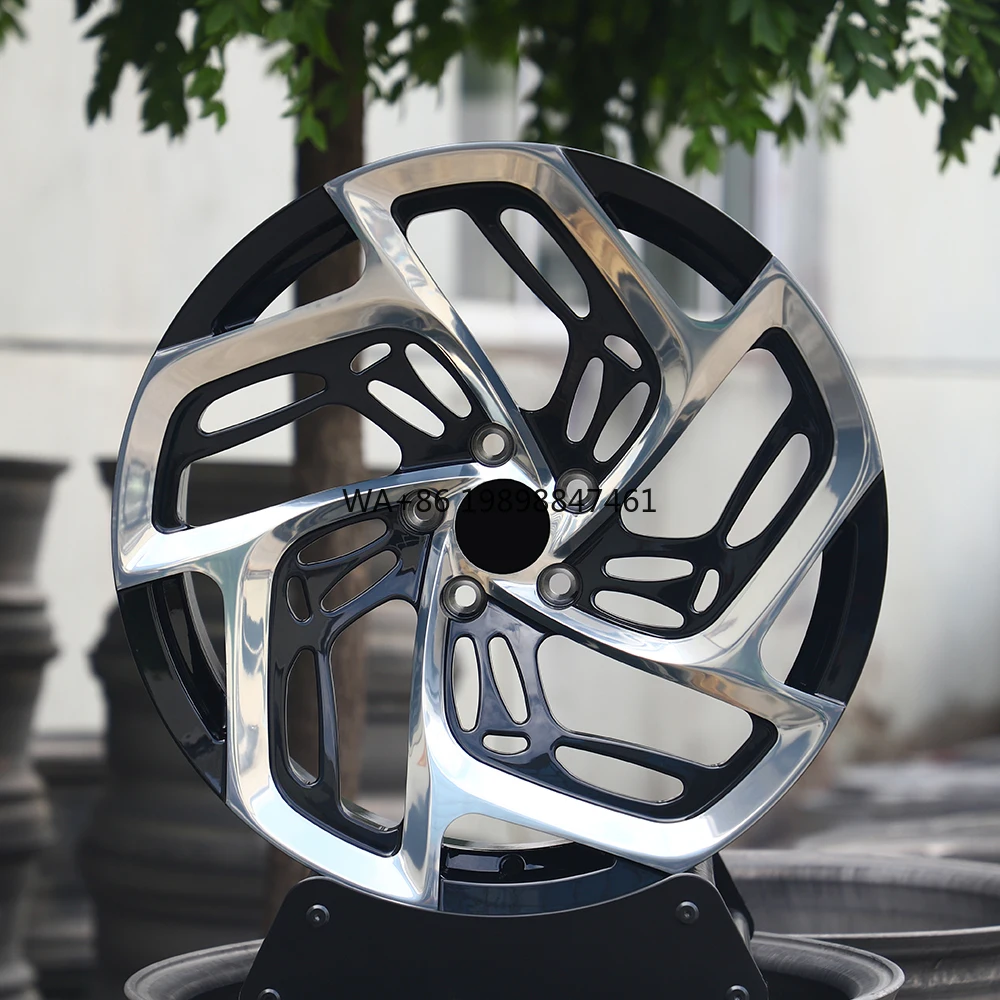 

Custom 5x112 5x120 5x114.3 5x108 18 19 20 Inch Silver Black Combination Forged Alloy Sport Car Rims Wheels for Racing Cars