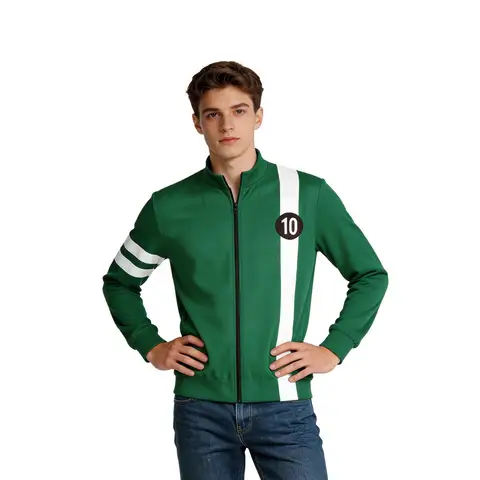 Anime Ben10 Alien Force Ben Tennyson Cosplay Unisex Sweatshirt Jacket Hoodies Zipper Coat Casual Uniforms Halloween Outfits