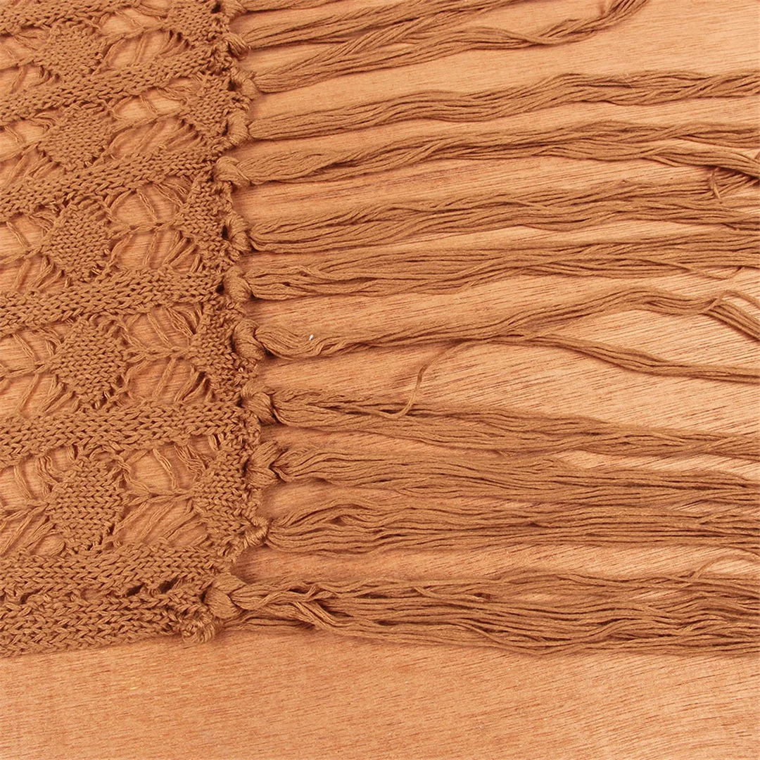 S-XL Sexy Ausgeschnittenes Fransen-Strickkleid, Häkel-Tunika, Strandkleid, Strandmode, Strandüberwurf, Damen V3802 – Detail 27
