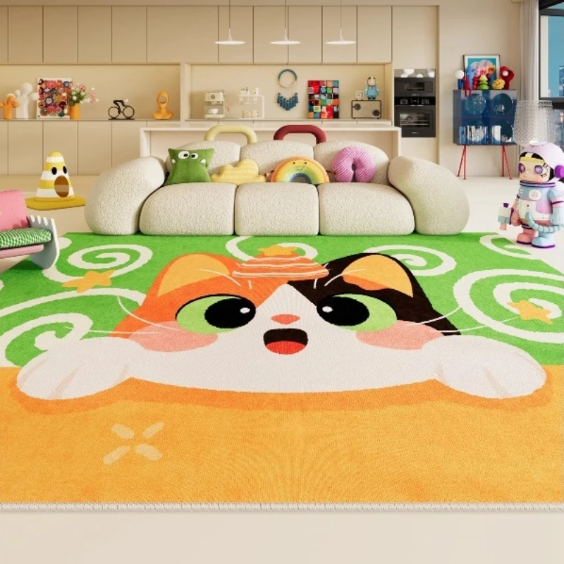 

Artistic Living Room Carpet Modern Cartoon Minimalist Creative Color Patchwork Design Bedroom Rug Home Decoration Cloakroom Mats