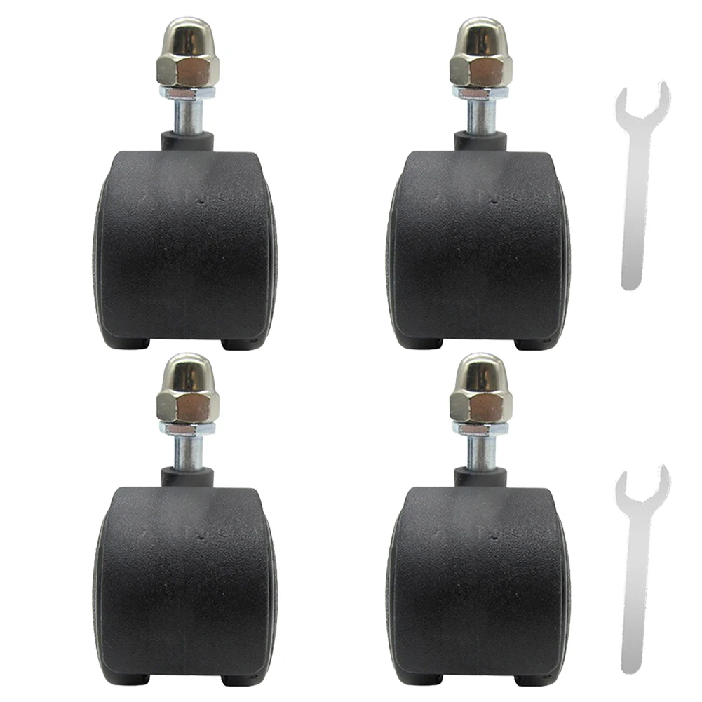 4pcs Omni-directional Casters Wheel With 2pcs Wrench For Midea Electric Oil Heater Free Wrench Home Improvement Casters Parts