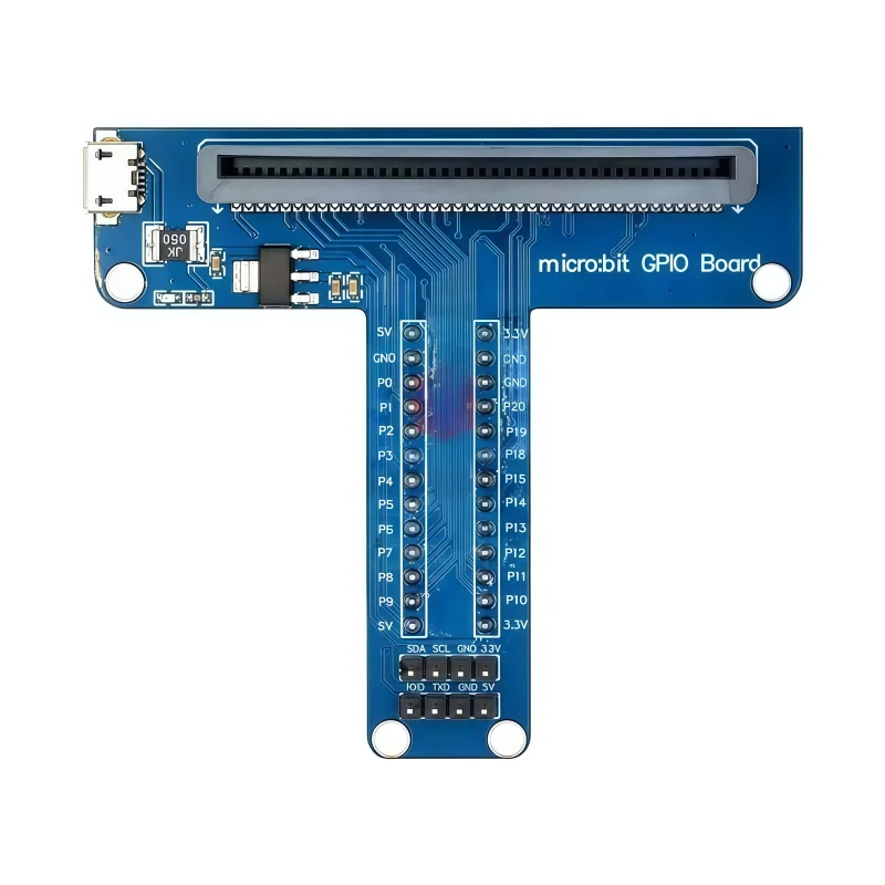 Red/blue T-shaped GPIO expansion board, used for microbit development microbit breadboard adapter board, with Python kit