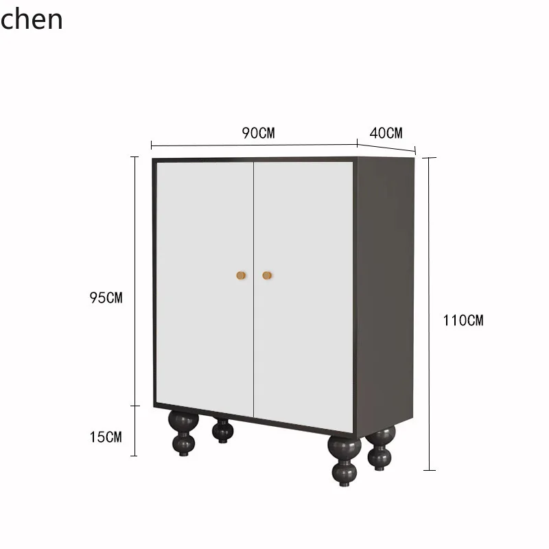 ZML Shoe Cabinet Entryway Cabinet Home Living Room Wall-Mounted Integrated Solid Wood Multi-Functional Storage Cabinet
