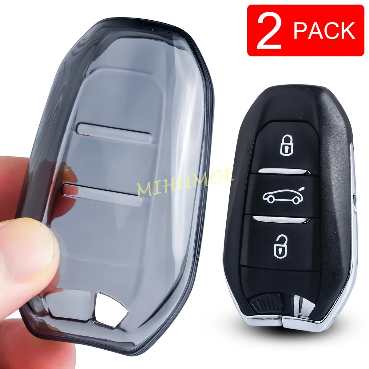 Funda transparente para llave de coche, cubierta para Citroen C3 C5 Aircross C4 Picasso para Peugeot 208 308 508 2008 3008 5008 para DS DS3 DS7 DS9