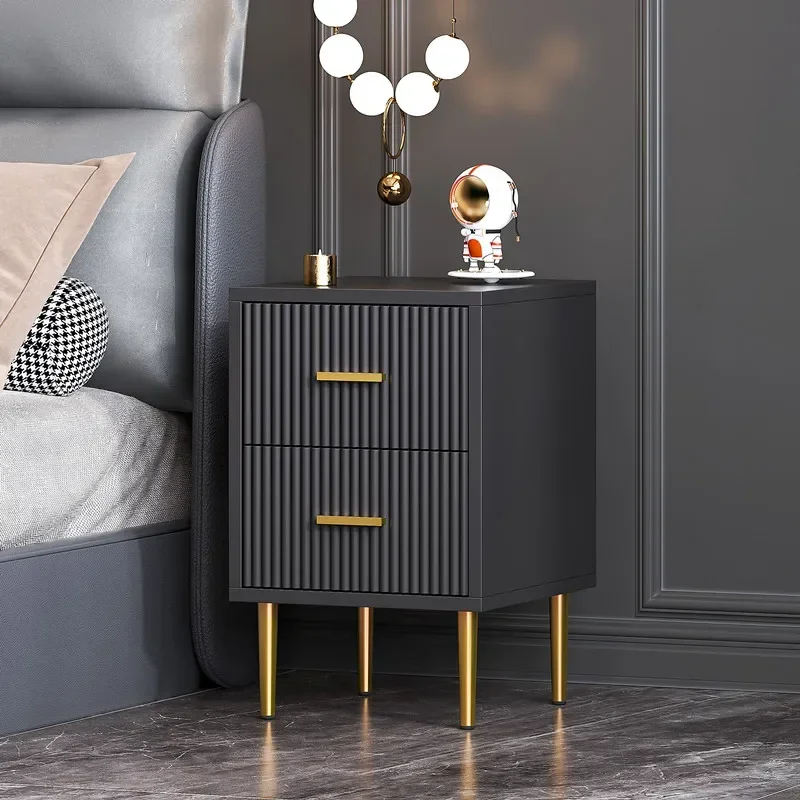 Modern Organizers Nightstands Black Vintage Cute Storage Luxury Bedside Table Nordic Aesthetic Table De Chevet Home Furnitures