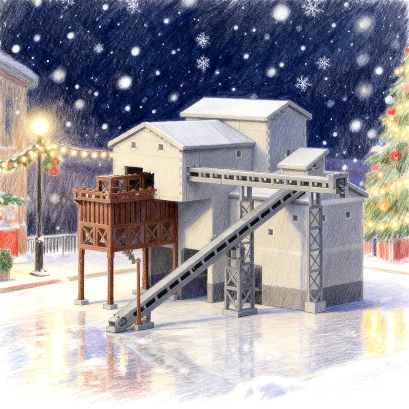 

12483 детали MOC: Модульная модель городской улицы «Компания Gravel Company», строительные блоки, подарок для самостоятельной сборки, креативный коллекционный декор премиум-класса