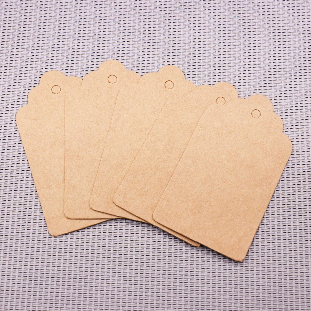 (4*2cm/ 5*3cm/7*4cm) 100pcs Kraft paper tags wedding birthday party gift blank card home DIY bottle handing card DIY paper craft