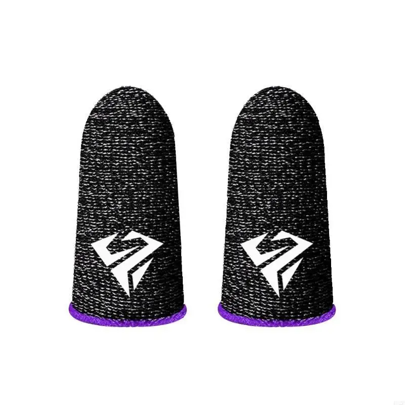 462E Breathable Gaming Finger Sleeves Game Gloves Anti-Sweat Thumb Finger Cots Fingertip Cover for Mobile Games COD