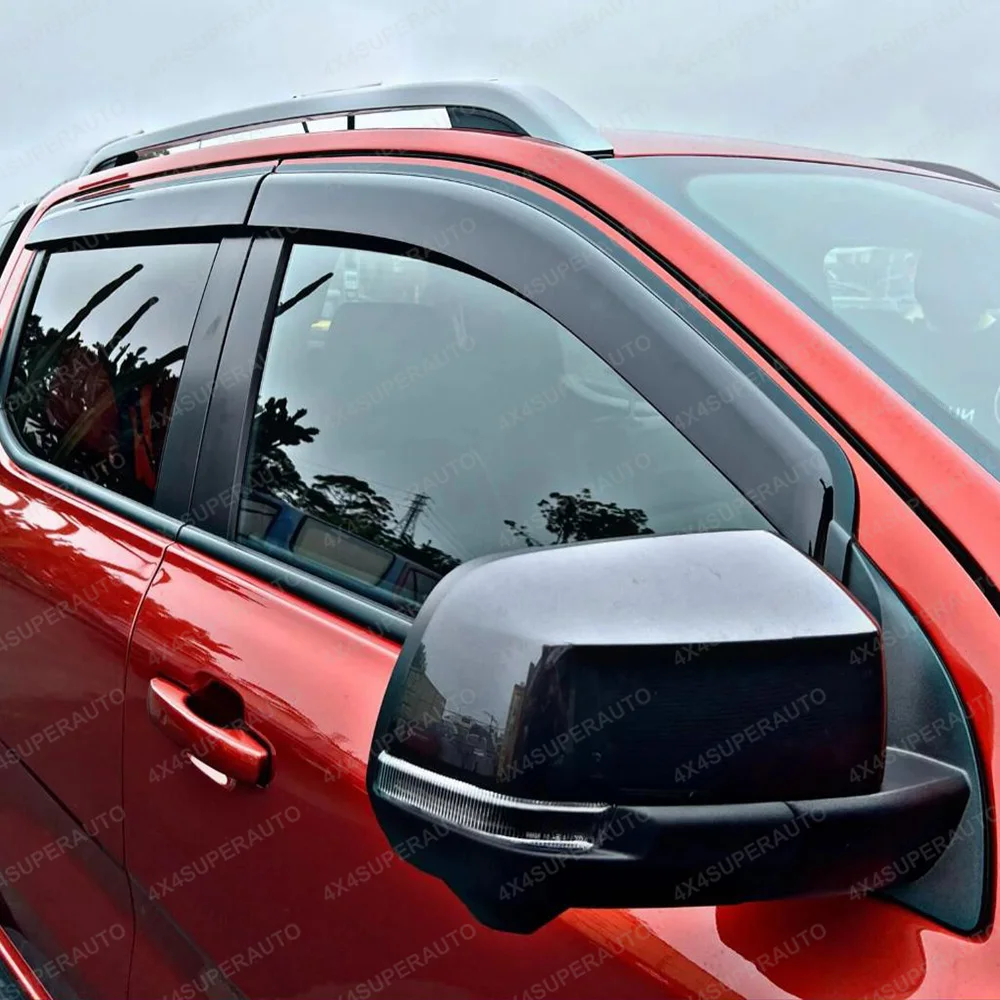 Window Deflectors for Ford Ranger Next Gen T9 2023-2026 Sun Rain Guard Window Visor Double Cab Weather Shield Car Accessories
