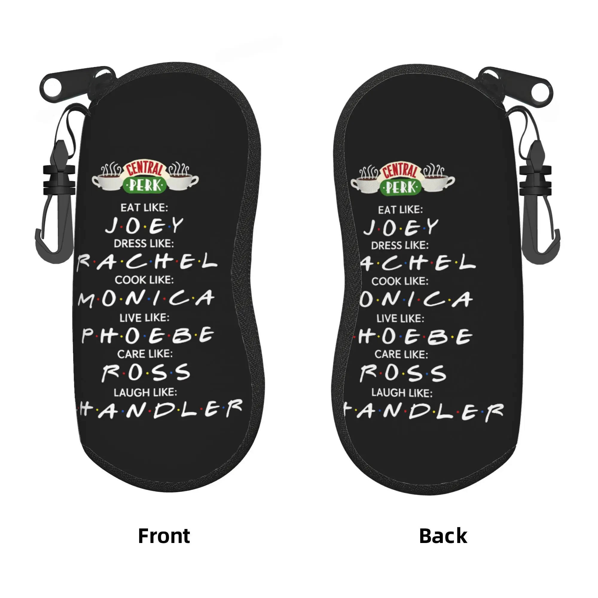 Friends tv Matthew Perry (Estuche para gafas, estuche para gafas de sol, estuche retro diario para guardar gafas, con cremallera, para hombres y mujeres, funda para gafas)