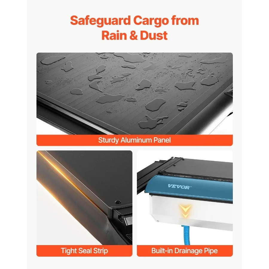 غطاء تونيو صلب قابل للسحب بطول 5.5 قدم لسيارة تويوتا تندرا