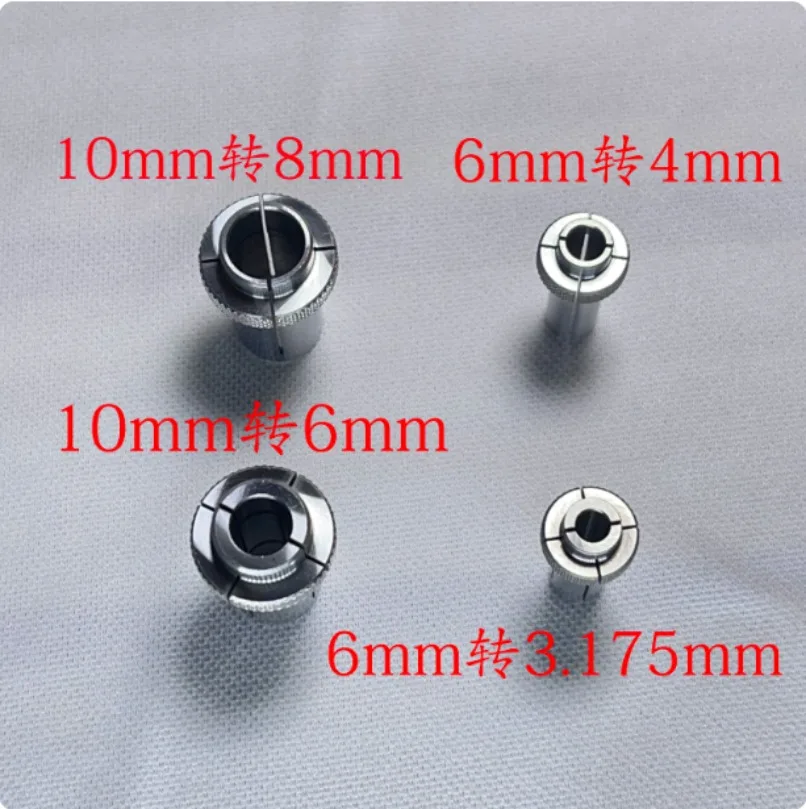 6mm to 3.175mm Spindle Collet Reducer Sleeve Adapter, High Precision for PCB Engraver & Vertical Key Cutting Machine