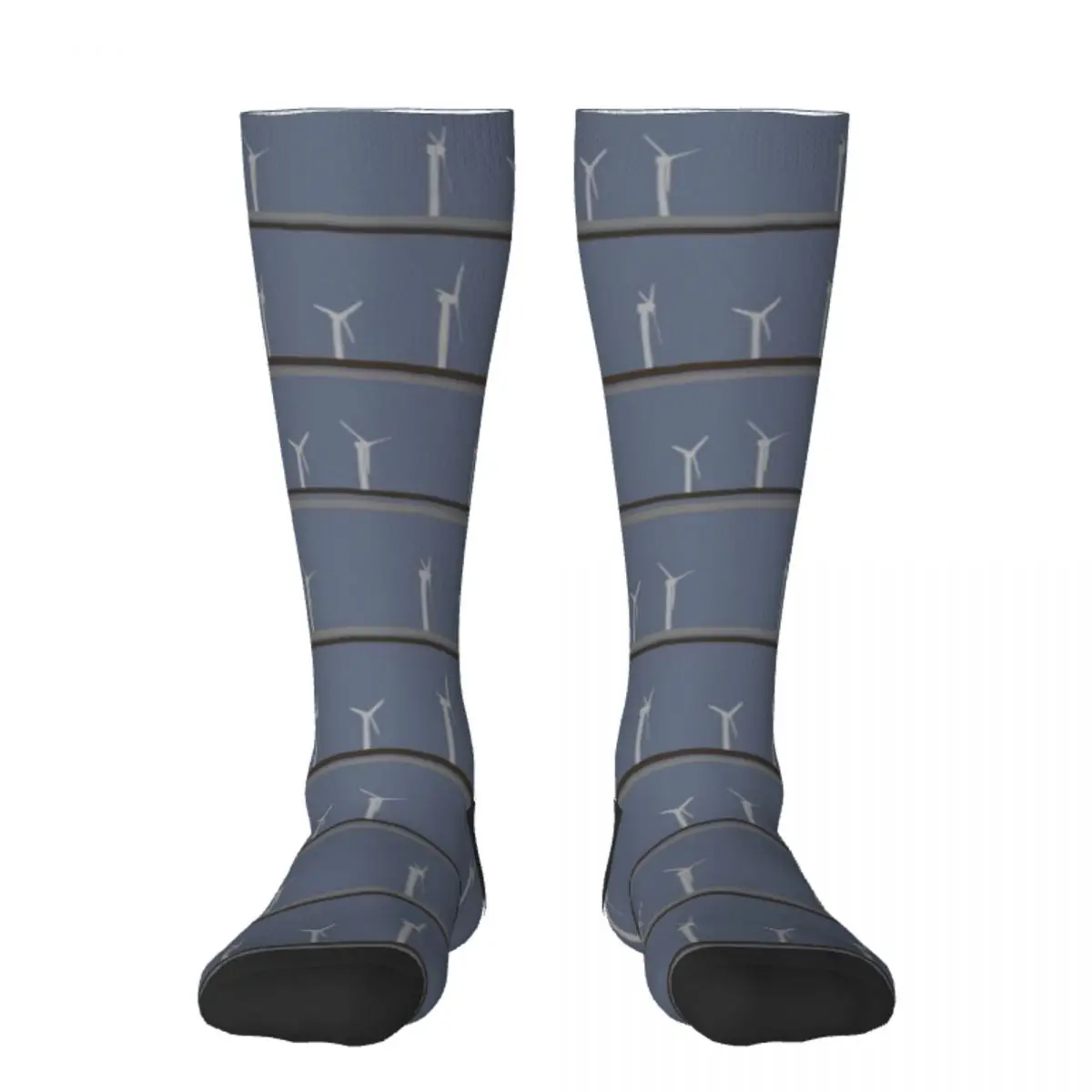 

wind farm pattern Socks floor Toe sports Socks Female Men's